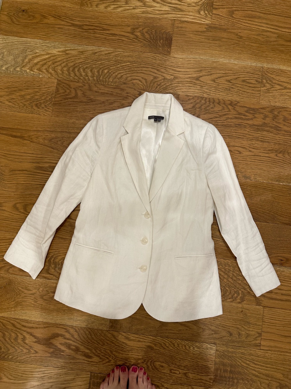 Vince Off-White Linen Blend Blazer